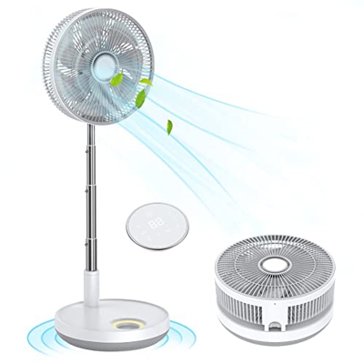 Ventilador silencioso de pie con mando a distancia, oscilante 120°, 7800 mAh, carga por USB, ventilador de mesa para casa, dormitorio, oficina