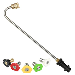 Herramientas limpieza canalones para Karcher K2 K3 K4 K5 K6 K7, extensión lavado presión, varita limpiadora canalones con 5 boquillas pulverización pa características