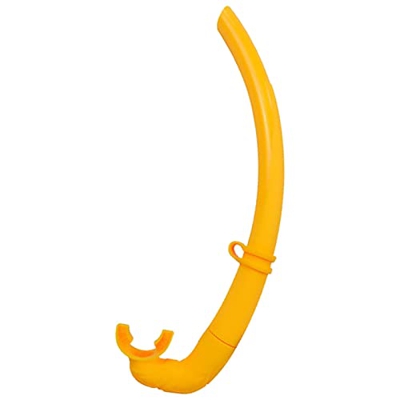 Oshhni Equipo profesion de esnórquel húmedo, Tubo de esnórquel básico, Equipo de Silicona Suave de 41cm para Buceo Libre, natación y Buceo, Amarillo