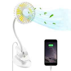 Aire Acondicionado Portatil Mini clip portátil en el ventilador, 3 velocidades, flexible flexible USB Ventilador de escritorio tranquilo recargable qu características