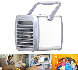Aire Acondicionado Portatil Enfriador de aire personal, mini aire acondicionado portátil, humidificador, purificador con USB, 3 Speeds de ventilador d en oferta
