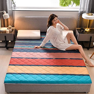 YIbing Colchón de futón japonés cómodo y suave plegable tatami para adultos dormitorio grueso cálido individual o doble Topper colchón de tatami tamañ