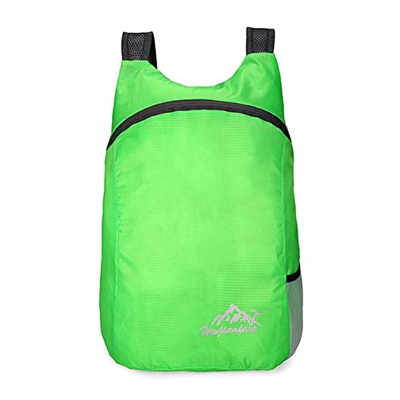 NC 20L Mochila ligera plegable resistente al agua, mochila de viaje, mochila plegable para camping, bolsa al aire libre, color verde