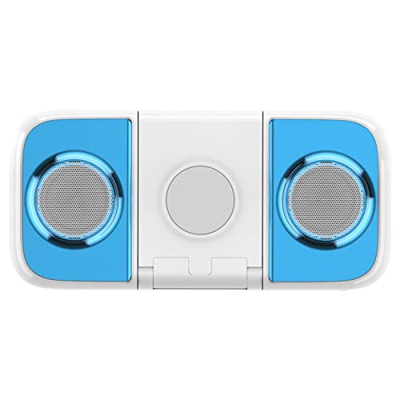 Creative Mobile Phone Holder Power Bank Multi-Function Mobile Power Supply Wireless Charging Four-in-One Bluetooth Speaker Green (Blue)