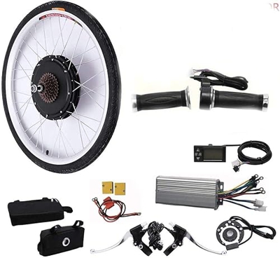 Kit de conversión para bicicleta eléctrica, 26 pulgadas, kit de conversión de bicicleta de 36 V, 800 W, Ebike con pantalla LCD, kit de reequipamiento 