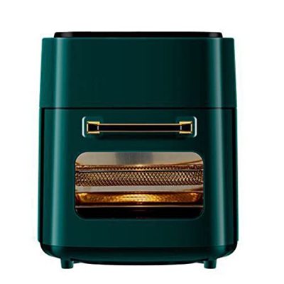 Freidora de aire, horno, gran capacidad, Visual, multifuncional, pequeños electrodomésticos, freidora eléctrica sin aceite para el hogar,Green