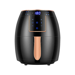 Freidora de aire eléctrica táctil inteligente para el hogar de 5,5 l, máquina multifunción de gran capacidad para patatas fritas sin freír, segura y f características