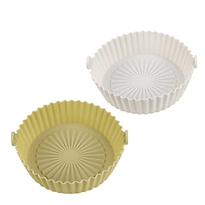 Freidora de aire de silicona, 2 revestimientos de freidora de aire de silicona, revestimiento de cesta de silicona reutilizable resistente al calor, p