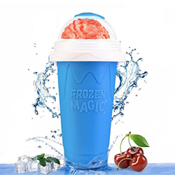 BOTRIBAS Magic Slushy Maker Cup, 300 ml de doble capa congelada Magic Squeeze Cup casera batido helado máquina con cuchara precio