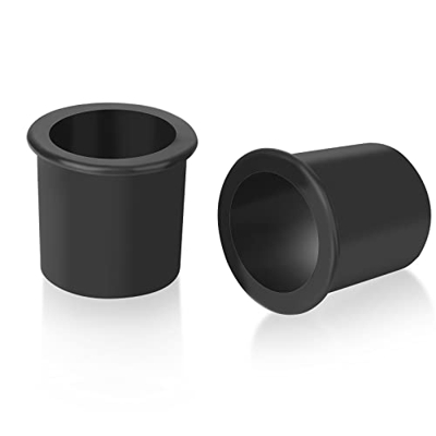 KINBOM 2 Piezas Anillo Sombrilla Agujero Anillo Metal Set Tapa Piscina para Patio Mesa Cafe Bubble Tea Shop (Negro)