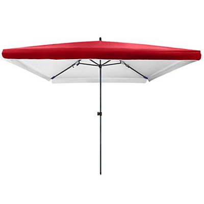 Sombrilla de Playa Sombrilla de jardín con protección Solar Cuadrada 200 x 200 cm Sombrilla UV Disponible en Tres Colores Gris Rojo Azul