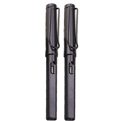 bopely 2 Pcs Matte Black Fountain Pen Fine Nib Diseño Clásico Pen De Caligrafía para Diario, Dibujo, Excelente Regalo De Redacción De Pluma
