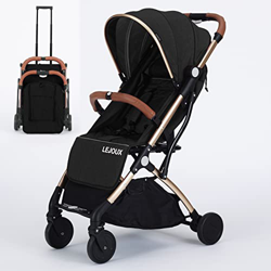 Cochecito de bebé – Cochecito de viaje ligero plegable con arnés de 5 puntos, de asiento ajustable y cesta de gran tamaño se pliega con 1 mano – Llant precio