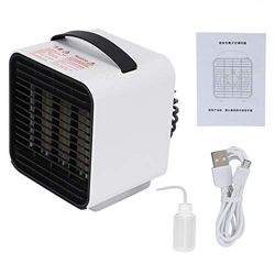 Jadeshay Aire Acondicionado USB Recargable Ion Negativo Aire Acondicionado Ventilador Mini Enfriador Aire Acondicionado Ventilador Blanco características