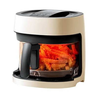 Horno eléctrico automático multifuncional de 4,5 l, visualización de freidora eléctrica, máquina de patatas fritas de gran capacidad