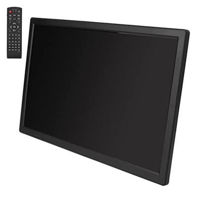 AUHX Televisión Digital, sintonizador de Alta sensibilidad, Puerto USB, Enchufe de la UE, Pantalla LCD panorámica portátil de 110‑220 V con Soporte pa