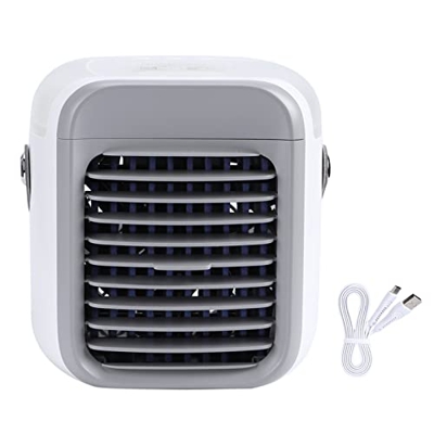 Jadeshay Enfriador de Aire de Mano Mini Aire Acondicionado portátil de Escritorio Ventilador Enfriador de Aire para el hogar(Blanco)