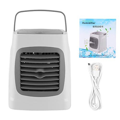Jadeshay Enfriador de Aire portátil Mini multifunción USB LED Aire Acondicionado humidificador Ventilador de refrigeración para el hogar Dormitorio Of
