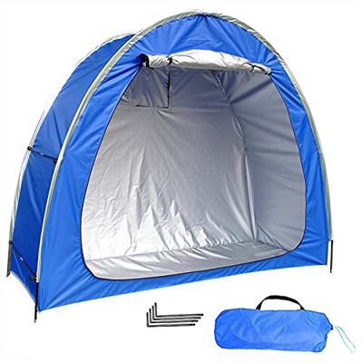 Cubierta de bicicleta al aire libre Almacenamiento Tienda de cobertizo, 210D Paño de Oxford con recubrimiento de plata Portátil Portátil Portátil Port