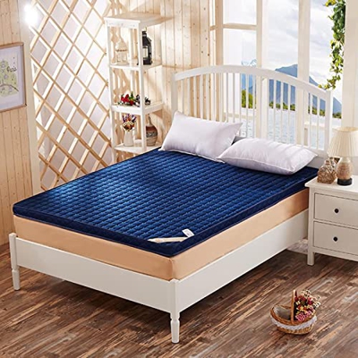 HAOLY Colchón de suelo para niños gruesos, funda de colchón de futón plegable tatami japonés, colchón de dormitorio doble de espuma de memoria, almoha
