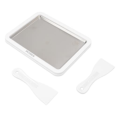 Roll Ice Cream Maker, Yogurt Ice Cream Make Plate con 2 Espátulas de Acero Inoxidable DIY Freeze Yogurt Machine Make Easy Ice Cream Rolls en Casa