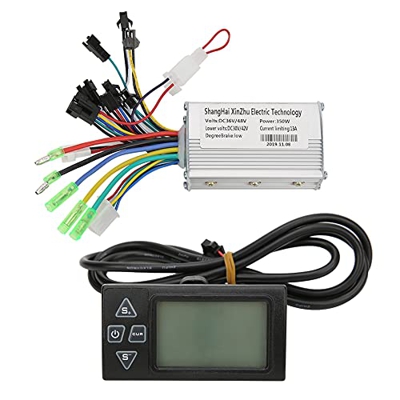 Wnesy Controlador de Motor de Scooter, Control de Velocidad de Bicicleta Eléctrica a Prueba de Lluvia Pantalla LCD Controlador de Motor sin Escobillas