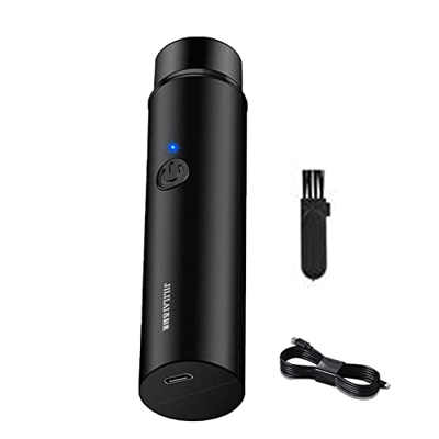 JIAREN Maquinilla de Afeitar eléctrica para Hombres | Mini maquinilla de Afeitar eléctrica con batería LED Recargable por USB | Recortadora de Bikini 