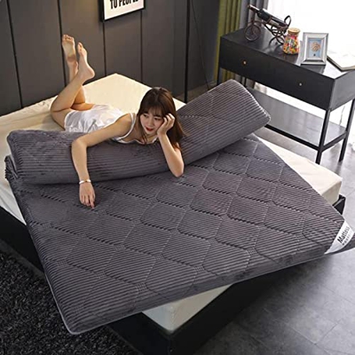 HAOLY Alfombra de dormir japonesa plegable, colchón suave de futón plegable, tapete de dormir de tatami para adultos, colchón de viaje portátil, colch