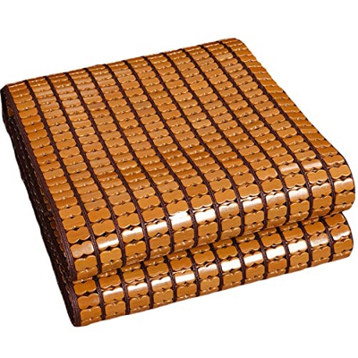 Colchón Ratán Colchonetas Frescas para Dormir Plegable a Doble Cara Cubierta Cama Verano para Familia Escuela Cama Doble Individual,Brown-180 * 200CM