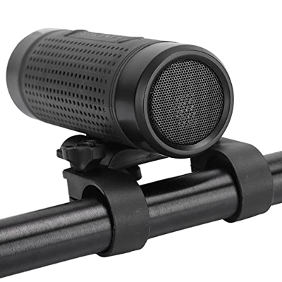 Yunseity Altavoz Bluetooth Portátil para Bicicleta con Linterna, Altavoz Inalámbrico Impermeable para Bicicleta Al Aire Libre con Soporte, Radio FM, B