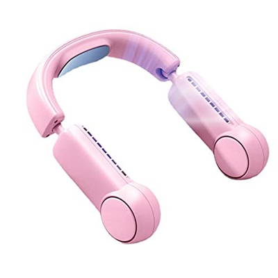 XIANXIAN Ventilador plegable sin hojas para aire acondicionado perezoso para viajes deportivos (rosa)