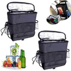 2 Piezas Accesorios Coche Pequeña Oxford Nevera Bolsa, Accesorios Coche Nevera Bolsa Pequeña Negra, Mini Bolsa Termica Negra, para Acampar, Viajar, Gi características
