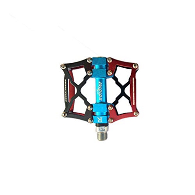 Msticker Pedal Mountain Pedal Bicicleta de aluminio Palin SOLDIER Flat Alloy Anti- Plataforma Accesorios para bicicletas (negro, talla única)