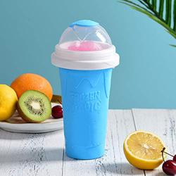 XSYMX Magic Slushy Maker Squeeze Cup Slushy Maker, Freeze Mug Milkshake Smoothie Mug, 2 en 1 Straw and Spoon, DiyHomemade - Taza de bebida helada para precio