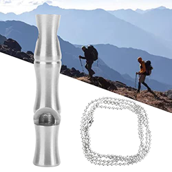 QHYTL Silbato de Bolsillo para Exteriores, Silbato de Acero Inoxidable con Sonido Fuerte Plateado Mini Exquisito para Entrenadores para Actividades al precio