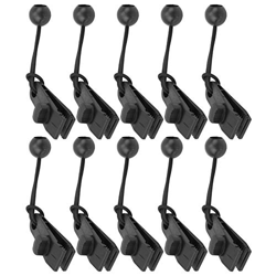 QHYTL Gancho para Acampar al Aire Libre, 10 Piezas Práctico Clip de Punto de tracción Duradero Negro para Tienda de campaña, para Acampar Actividad al precio