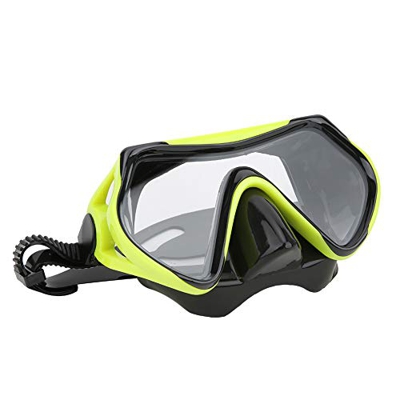 Máscara de Buceo con Esnórquel, Falda de Silicona, Gafas de Buceo Templadas con Correa Ancha, Vista Grande, Máscara de Gafas de Protección de Natación