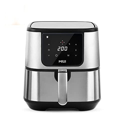 TKTTBD Freidora de Aire 6L 1600-1800W, freidora eléctrica sin Aceite con Cesta combinada, Horno Inteligente con Pantalla táctil para Pollo Entero