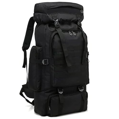 ded Mochila de Senderismo para Viajes Montañismo Escalada Camping Trekking 80L Hombres Mujeres macuto Impermeable Negro