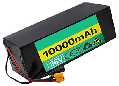 stdpcxz Bateria Bicicleta Electrica 36V 10AH, BMS + Cargador, Ebike Battery para Motor 200W 250W 350W 500W 750W, 36V 10000Mah, T/XT60 36V 10Ah,T Plug