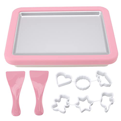 Máquina para Hacer Rollos de Helado, Placa Fría Instantánea, Ideal para Hacer Helados Enrollados Helado de Sorbete de Yogur Congelado(Rosa) características
