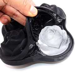 routinfly Bandejas de cubitos de hielo para congelador, 4 rosas de hielo de celosía de hielo, bandejas de hielo de silicona a prueba de fugas precio