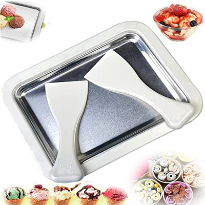 Fabricante de Helados Instantáneos,Plato de Rodillo para Helado Helado de Bricolaje Ice Cream Rolls Maker Machine Maquina Helado Frito Heladera Enroll