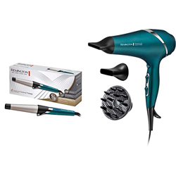 Remington Rizador de Pelo Advanced Coconut Therapy, Cerámica Avanzada con Coco y Filtros UV + Secador de Pelo Profesional Advanced Coconut Therapy, An precio