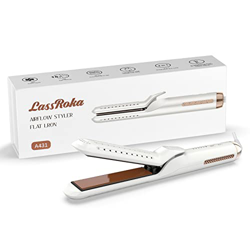 Lassroka Enderezadores y rizos Iron, pelo recto 140-220 °C, Curl & Straight 2 en 1, Quick Styling for Cold Air, 15 segundos for Heating precio
