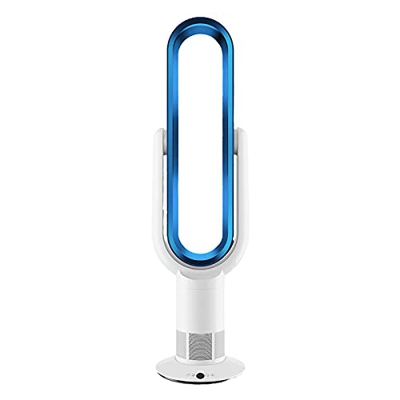 Bladeless Fan Air Filter Bladeless Tower Fan 2 in 1 to Supply Comfortable Air for Home/Office/Living Room Black (Blue)