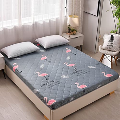 YIbing Colchón De Futón, Tatami Colchón De Piso Grueso Plegable para Dormir, Colchón De Piso Japonés Acolchado Cubrecolchón De Cama Acolchado,DD,Twin