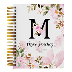 Agenda Escolar 2022-2023 - Agenda Escolar desde Septiembre 2022 a Agosto 2023 - Tamaño A5 - Diseño Flores en Portada - Agenda Personalizada Semana Vis precio