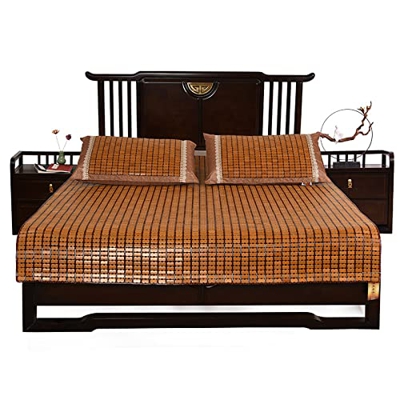 Estera Dormir Verano Estera Enfriamiento Verano Plegable Liso Lavable Duradero Colchón Seda Hielo para Dormitorio Cama Matrimonial Estudiante,Brown-15