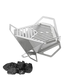 AIFEN Barbacoa plegable para exteriores | Chimenea triangular portátil | Mini parrilla de acero inoxidable con bolsa de transporte para mochileros precio